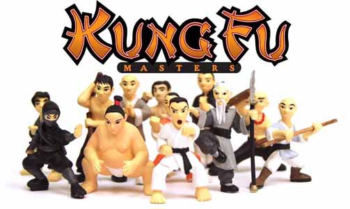 Kung-Fu Masters 4 Figuren Base X-Concepts Micro Icons Serie 1 Sammelfiguren 